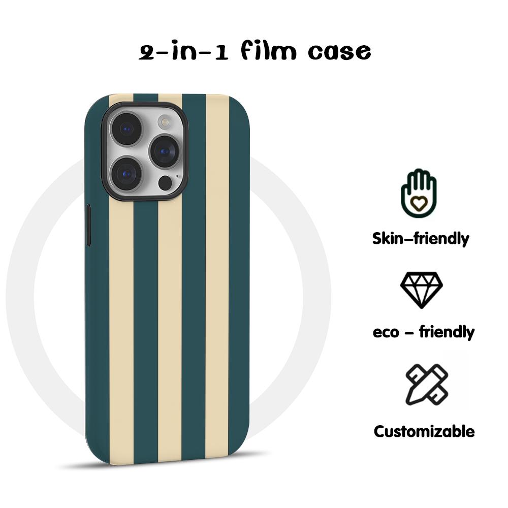 Apple Iphone 15 Pro Max - Casing Ponsel Berlapis Film Motif Garis